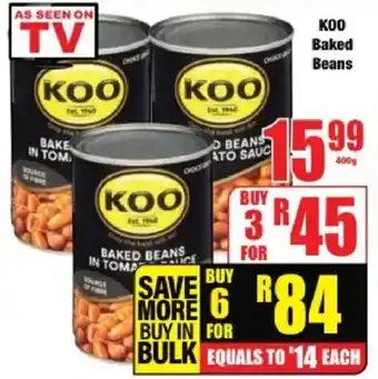 Boxer KOO Baked Beans offer