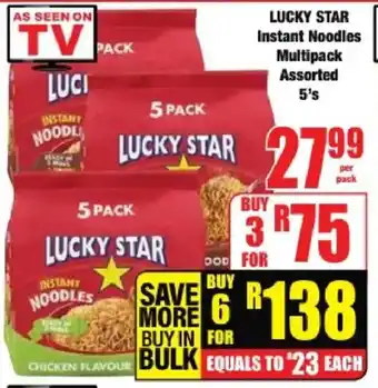 Boxer LUCKY STAR Instant Noodles Multipack Assorted offer