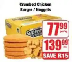 Boxer Crumbed Chicken Burger/ Nuggets offer