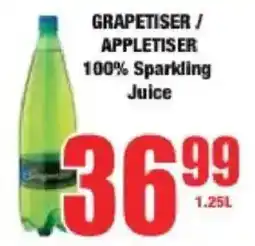 Boxer GRAPETISER/ APPLETISER 100% Sparkling Juice offer