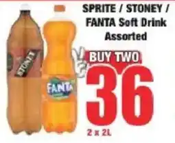 Boxer SPRITE/ STONEY/ FANTA Soft Drink Assorted offer