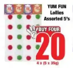 Boxer YUM FUN Lollies Assorted offer