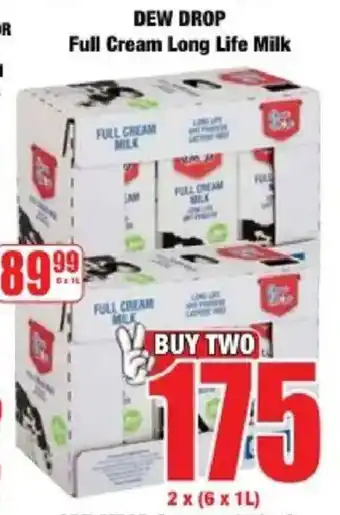 Boxer DEW DROP Full Cream Long Life Milk offer