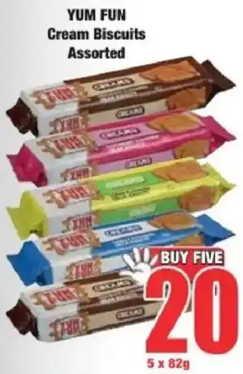 Boxer YUM FUN Cream Biscuits Assorted offer