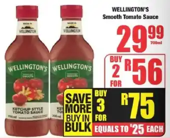 Boxer WELLINGTON'S Smooth Tomato Sauce offer
