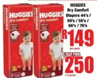 Boxer HUGGIES Dry Comfort Diapers offer