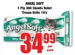 Boxer ANGEL SOFT 1 Ply 300 Sheets Toilet Tissue Rolls offer