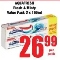 Boxer AQUAFRESH Fresh & Minty Value Pack offer