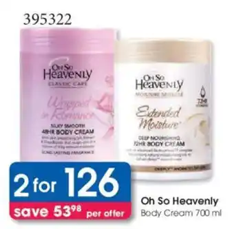 Clicks Oh So Heavenly Body Cream offer