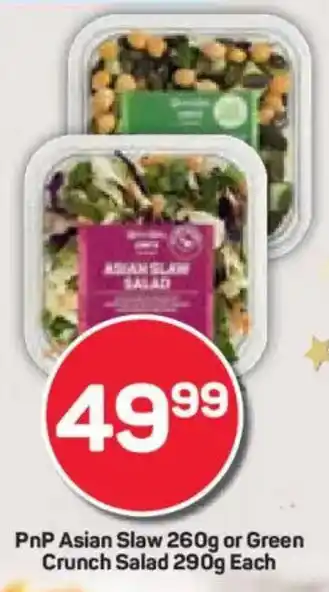 Pick n Pay PnP Asian Slaw or Green Crunch Salad offer