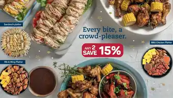 Pick n Pay Sandwich platter, Rib & Wing Platter, BBQ Chicken Platter offer