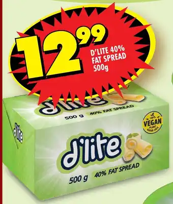 Shoprite D'lite 40% fat spread offer