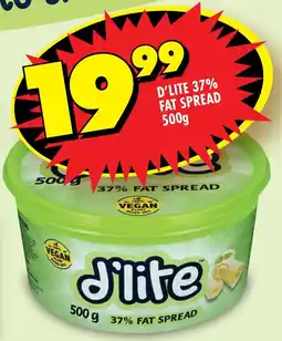 Shoprite D'lite 37% fat spread offer