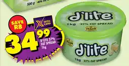Shoprite D'lite 37% fat spread offer