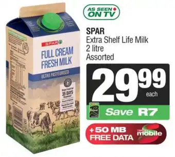 KwikSpar SPAR Extra Shelf Life Milk Assorted offer