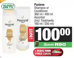 KwikSpar Pantene Shampoo or Conditioner Assorted offer