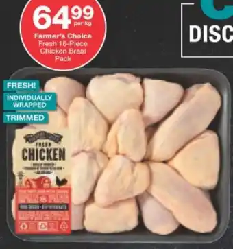 Checkers Farmer's Choice Fresh Chicken Braai Pack offer