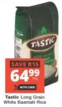 Checkers Tastic Long Grain White Basmati Rice offer