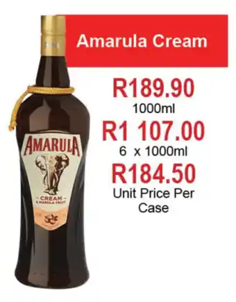 Johnny's Liquor Hypermarket Amarula Cream offer
