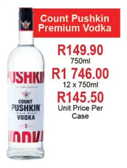 Johnny's Liquor Hypermarket Count Pushkin Premium Vodka offer