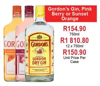 Johnny's Liquor Hypermarket Gordon's Gin, Pink Berry or Sunset Orange offer