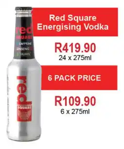 Johnny's Liquor Hypermarket Red Square Energising Vodka offer