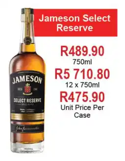 Johnny's Liquor Hypermarket Jameson Select Reserve offer