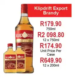 Johnny's Liquor Hypermarket Klipdrift Export Brandy offer