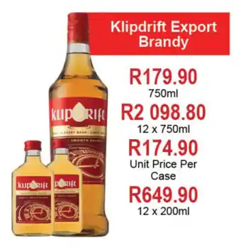 Johnny's Liquor Hypermarket Klipdrift Export Brandy offer
