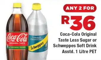 OK Liquor Coca-Cola Original Taste Less Sugar or Schweppes Soft Drink offer