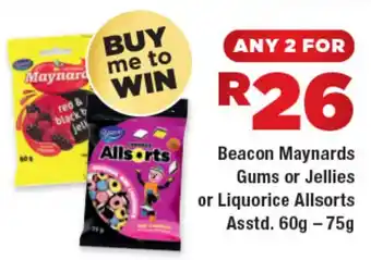 OK Liquor Beacon Maynards Gums or Jellies or Liquorice Allsorts Asstd. offer