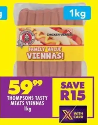 Shoprite Thompsons tasty meats viennas offer