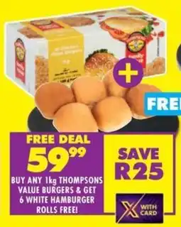 Shoprite Thompsons value burgers offer