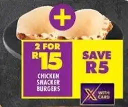 Shoprite Chicken snacker burgers offer