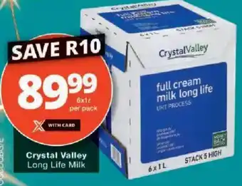 Checkers Crystal Valley Long Life Milk offer