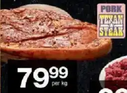 Checkers Pork Texan Steak offer