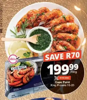 Checkers Cape Point King Prawns offer