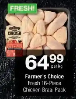 Checkers Farmer's Choice Fresh Chicken Braai Pack offer