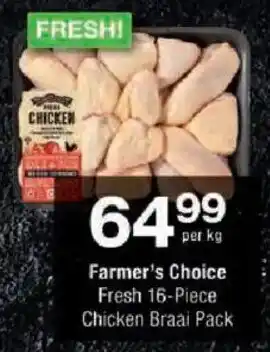 Checkers Farmer's Choice Fresh Chicken Braai Pack offer