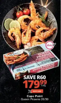 Checkers Cape Point Queen Prawns offer
