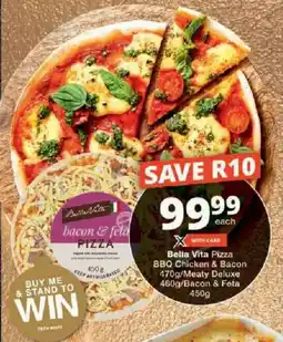 Checkers Bella Vita Pizza BBQ Chicken & Bacon/ Meaty Deluxe/ Bacon & Feta offer