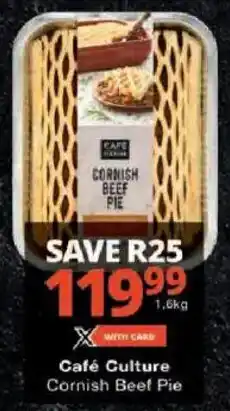 Checkers Café Culture Cornish Beef Pie offer