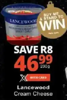 Checkers Lancewood Cream Cheese offer