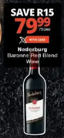 Checkers Nederburg Baronne Red Blend Wine offer