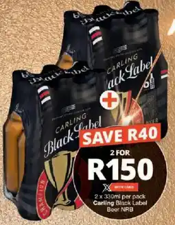 Checkers Carling Black Label Beer NRB offer
