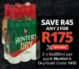 Checkers Hunter's Dry/ Gold Cider NRB offer