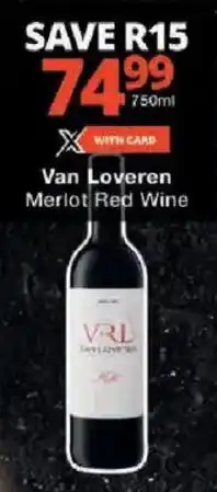 Checkers Van Loveren Merlot Red Wine offer