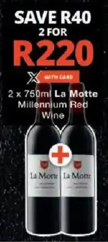 Checkers La Motte Millennium Red Wine offer