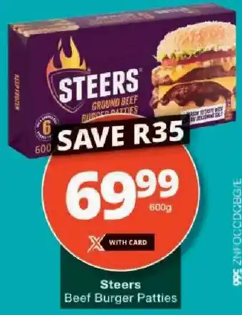 Checkers Steers Beef Burger Patties offer