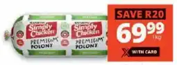 Checkers Rainbow Simply Chicken Polony offer
